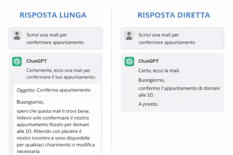 esempio risposta lunga e risposta breve chatgpt