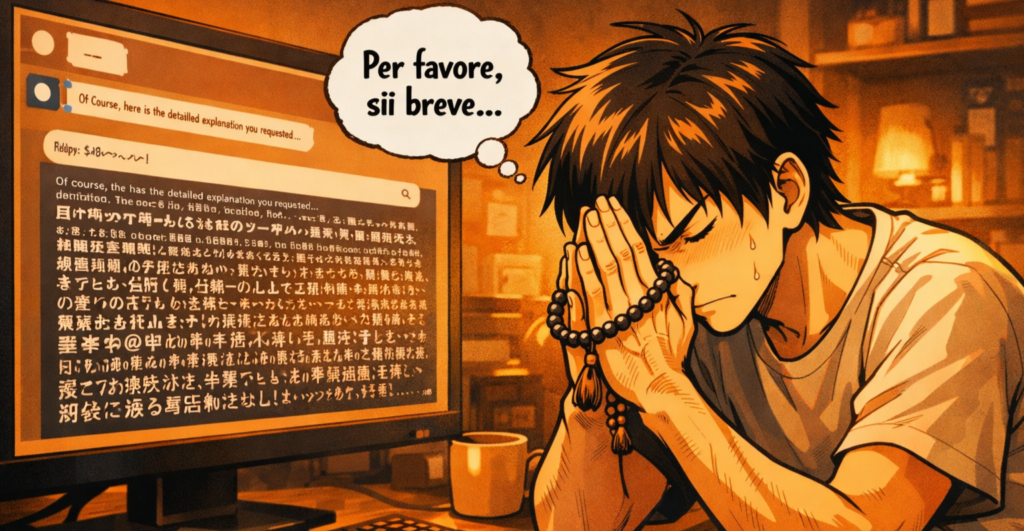 Cercare di avere risposte brevi da ChatGPT