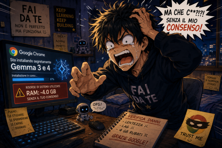 Google Chrome installa segretamente Gemma 3: 4 GB di RAM rubati senza consenso